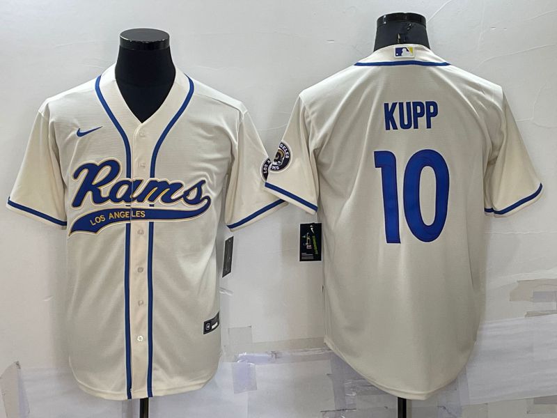 Men Los Angeles Rams #10 Kupp Cream 2022 Nike Co branded NFL Jersey